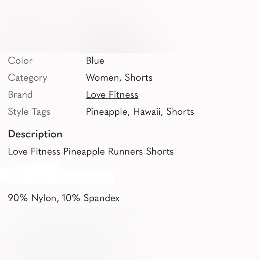 Perfect Love Fitness Pineapple Runners Shorts medium - Picture 6 of 11
